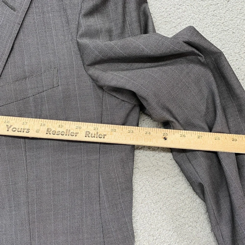 Ermenegildo Zegna Blazer Mens 50 Super 100s Wool‎ Gray Sport Coat Pockets*